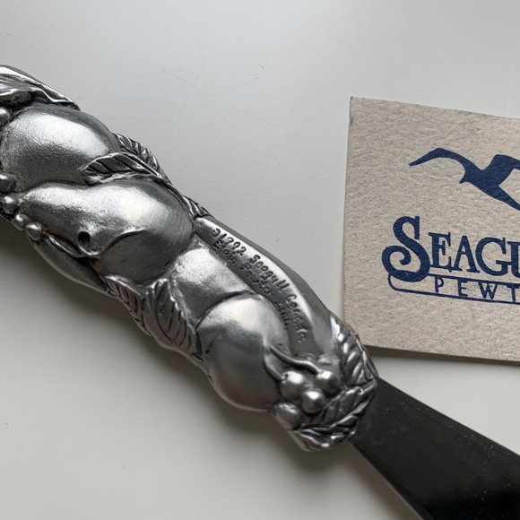 Vintage seagull pewter spreaders, 4pc set NEW - Picture 3 of 3